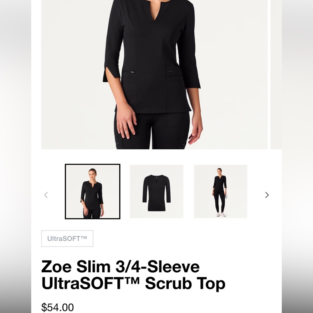 Jaanuu Black Women's Blouse with 3/4 Sleeves